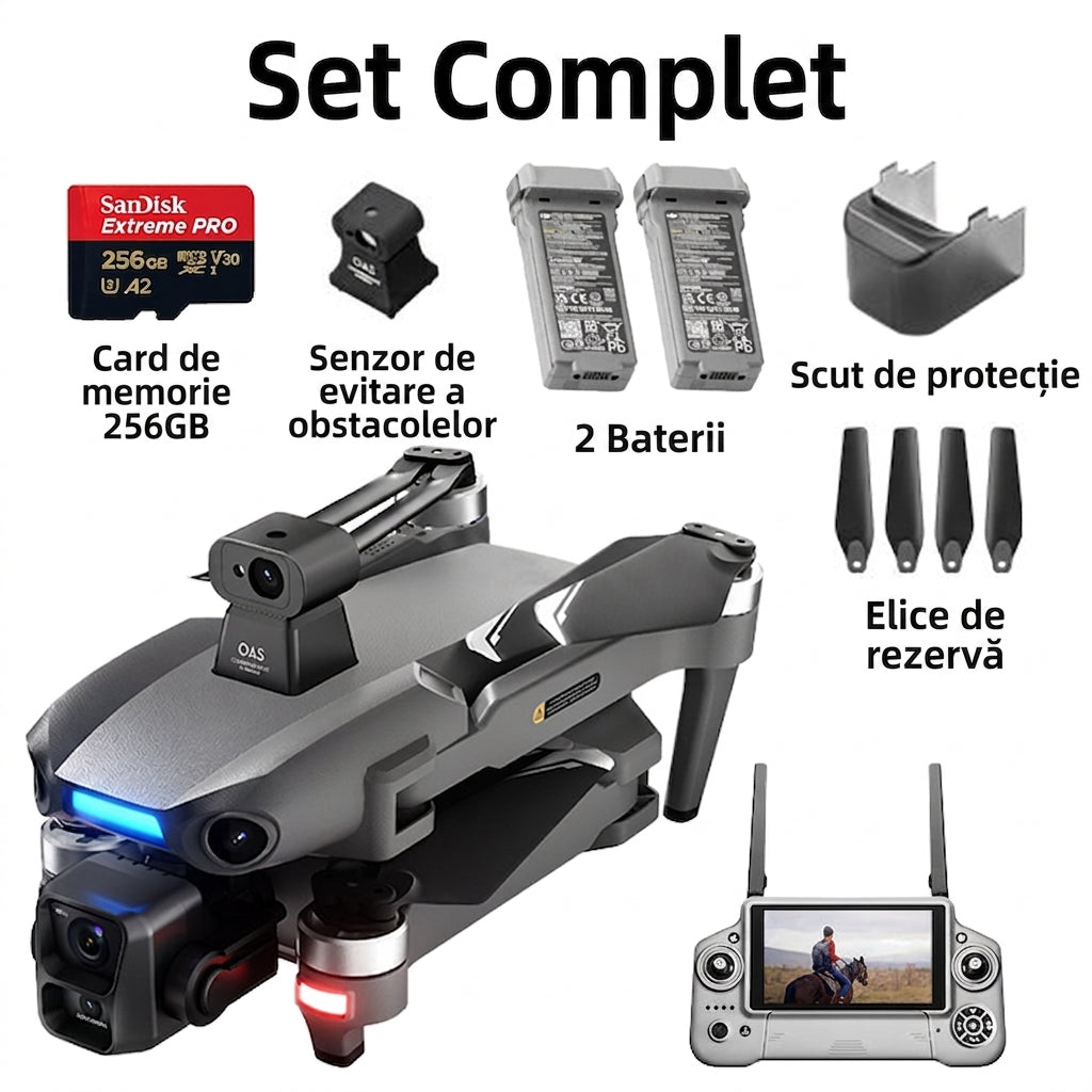 Drone profesionale echipate cu imagistică termică, camere 4K, infraroșu și capabilități GPS.